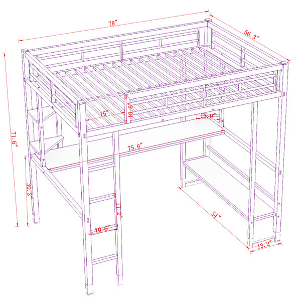 Mason & Marbles Savorey Kids Full Loft Bed Wayfair
